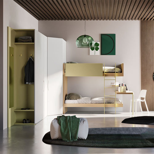 Habitación para niños blanca - Start s24 - Clever - gris / verde / negra
