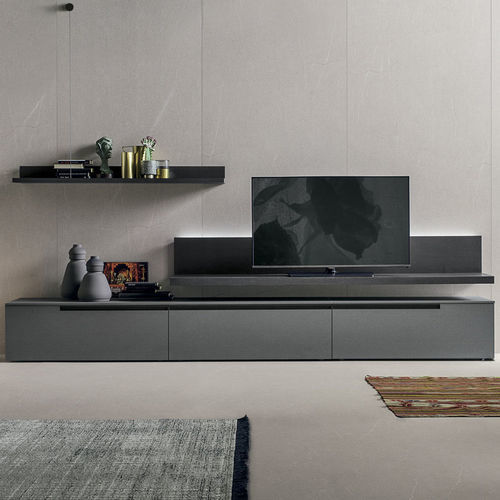 Mueble TV contemporáneo - Atlante UNIT_AT103 - TOMASELLA INDUSTRIA MOBILI - de roble / de metal / con estantes
