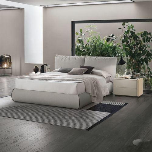 Cama de matrimonio - SOGNO - TOMASELLA INDUSTRIA MOBILI - contemporánea / tapizada / con cabecero