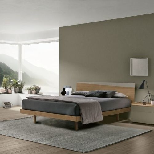 Cama de matrimonio - CHARLIE - TOMASELLA INDUSTRIA MOBILI - contemporánea / con cabecero / con base de almacenamiento