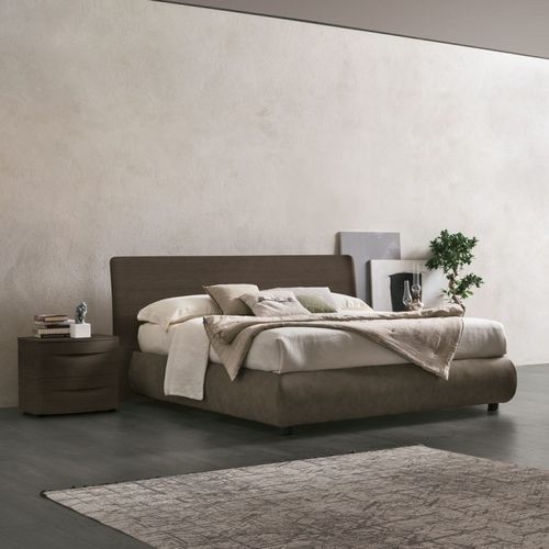 Cama de matrimonio - PRADO - TOMASELLA INDUSTRIA MOBILI - contemporánea / tapizada / con cabecero