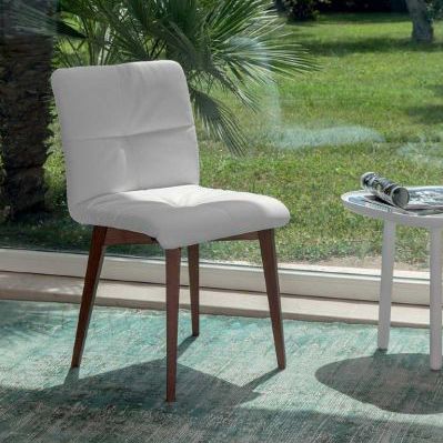 Silla contemporánea - FANNY S152FR - Friulsedie Sud by Dalmasson - de interior / de fresno / de cuero artificial