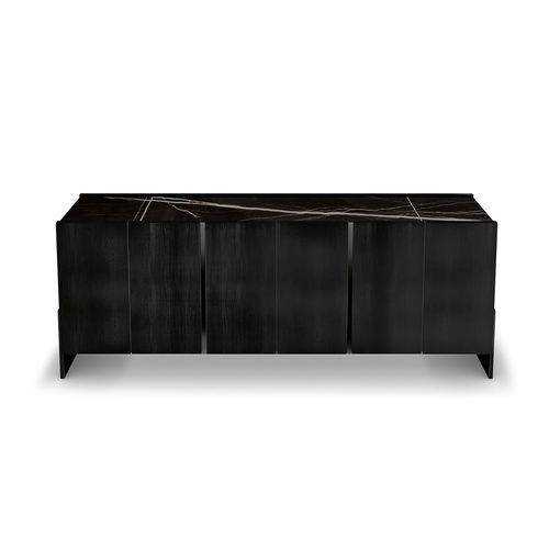 Aparador contemporáneo - BLACK & MORE - Malerba - de metal / de madera