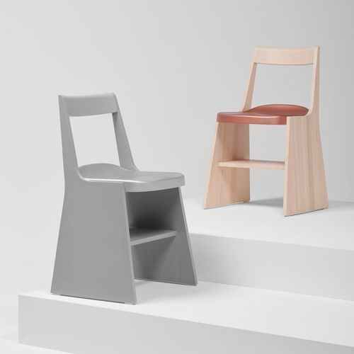 Silla contemporánea - FRONDA  - Mattiazzi - de interior / de tejido / de pino