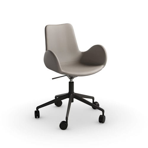 Silla contemporánea - Dalia DP - MIDJ - de interior / de tejido / de cuero