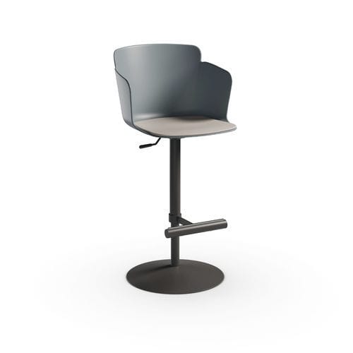 Silla de bar contemporánea - Calla P SG PP_TS - MIDJ - de interior / de tejido / de cuero