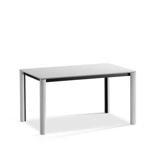 Mesa contemporánea - Woody - MIDJ - de chapa de madera / de vidrio / de material laminado