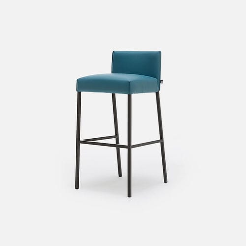 Silla de bar contemporánea - 652 BARSTOOL - Rolf Benz Ag & KG - de interior / de metal / de cuero