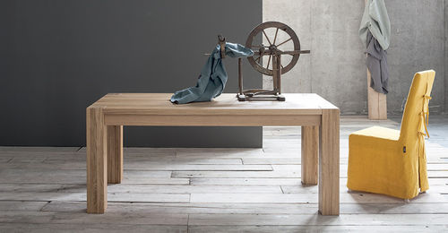 Mesa contemporánea - BIO - Sedit - de madera / rectangular / extensible