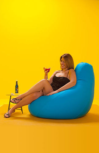 Sillón pera contemporáneo - CLASSIC  - Sedit - de textil / azul