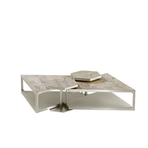 Mesa de centro contemporánea - Madison - Siwa Soft Style Home - de vidrio lacado / de madera lacada / de mármol