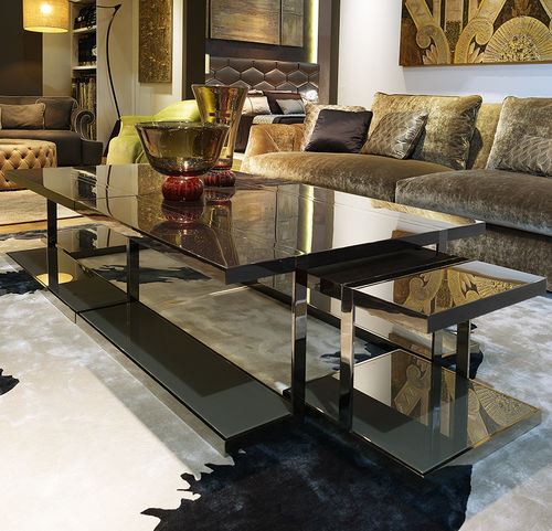 Mesa nido contemporánea - Vertigo - Siwa Soft Style Home - de madera / con base de metal cromado / cuadrada