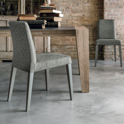 Silla contemporánea - LUCERNA - Target Point - de interior / de tejido / con base de madera lacada