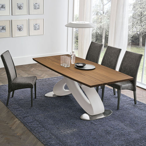 Mesa contemporánea - ECLIPSE 200 - Target Point - de chapa de madera / con base de poliuretano / rectangular