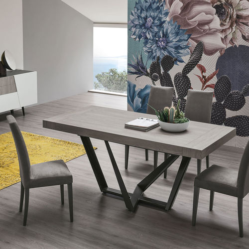 Mesa de comedor contemporánea - APOLLO 160 - Target Point - de material laminado / con base metálica pintada / con base de metal cepillado