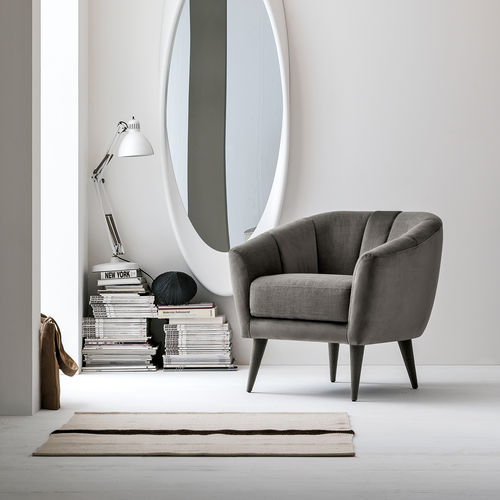 Sillón contemporáneo - TEBE - Target Point - de tejido / gris / marrón