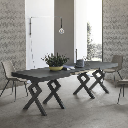 Mesa de comedor contemporánea - ETTORE 160 - Target Point - de material laminado / con base metálica pintada / rectangular