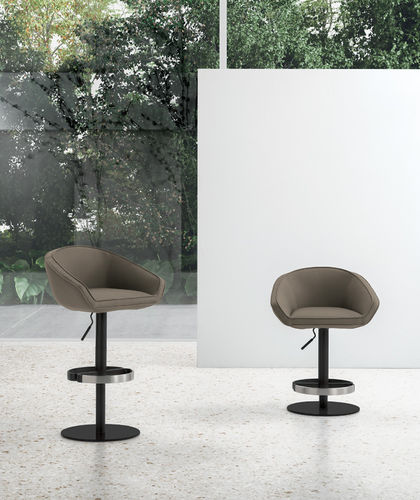Silla de bar contemporánea - FLUF - Target Point - de interior / de tejido / con base metálica pintada