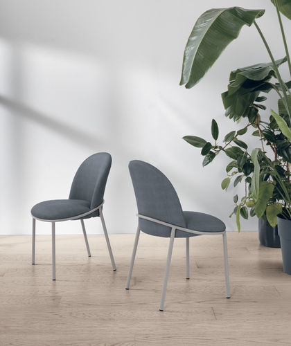 Silla de comedor contemporánea - OFELIA - Target Point - de interior / de tejido / con base metálica pintada