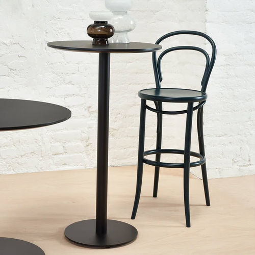 Mesa bistró contemporánea - 421 629 - TON a.s. - de roble / de haya / con base de acero