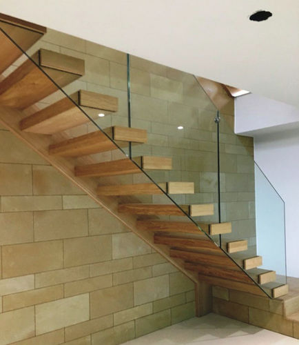 Escalera recta - INVISIBLE STRUCTURE B-N-GLASS - ITALIAN FASHION STAIRS