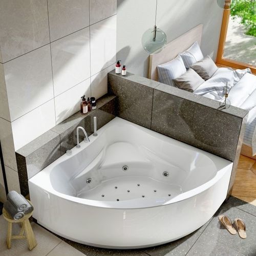 Bañera de hidromasaje - Moraine - Condor - de esquina / para vivienda / de resina acrílica