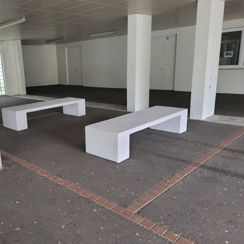 Banco contemporáneo - BA80P - Francioli - de hormigón / sin respaldo / sin reposabrazos
