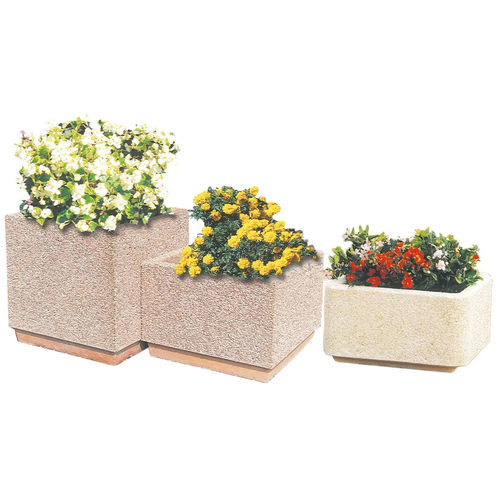 Jardinera de hormigón - Francioli - cuadrada / contemporánea / blanca