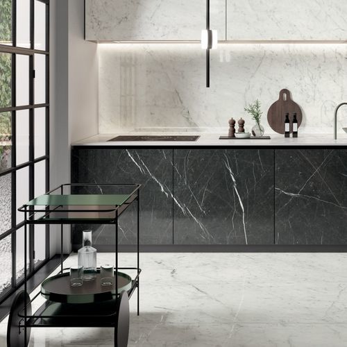 Placa de piedra de gres porcelánico - NERO MARQUINIA - Italgraniti Group S.p.a. - para interiores / para cocina / para mueble