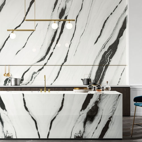 Placa de piedra de mármol - PANDA WHITE - Italgraniti Group S.p.a. - para cocina / de pared / para encimera