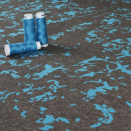 Alfombra contemporánea - FUN : UNFINISHED - NATURTEX - con motivos decorativos / de poliéster / de lana