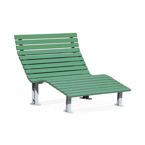 Tumbona contemporánea - Kajen Sun Lounger - NOLA INDUSTRIER - de acero / de acero con revestimiento en polvo / de roble