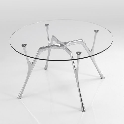 Mesa contemporánea - PEGASO GLASS - Caimi Brevetti SpA - de vidrio templado / con base de aluminio / rectangular