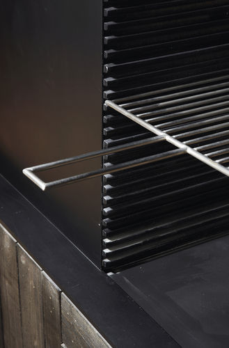 Chimenea de leña - UNIVERSAL BBQ DETAIL - Metalfire - contemporánea