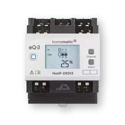 Actuador de conmutación para sistema domótico - HmIP-DRDI3 - Homematic IP by eQ-3 - en riel DIN / para uso residencial / para el sector profesional