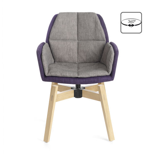 Silla contemporánea - MOOD#96 PB09 BI - Mobitec Systems S.A. - de interior / de tejido / de cuero