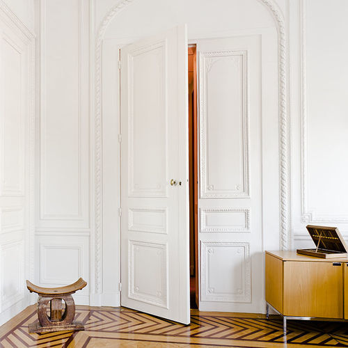 Puerta de 2 batientes - HAUSSMANIENNE  - ATELIER BERTOLI  Design Production - de interior / de roble / de nogal