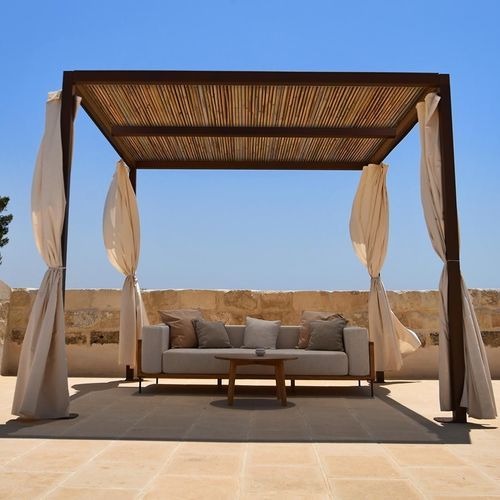 Pérgola de bambú - Beach - SPRECH S.r.l. - autoportante / de aluminio / de policarbonato