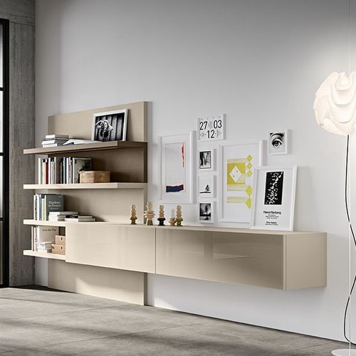 Mueble de salón contemporáneo - LIVE-10 - Morassutti Arredamenti - de madera lacada