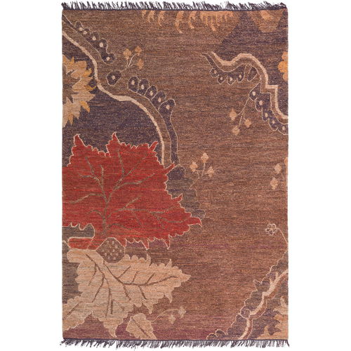 Alfombra contemporánea - HF Series - indikon srl - con motivos florales / de cáñamo / de algodón