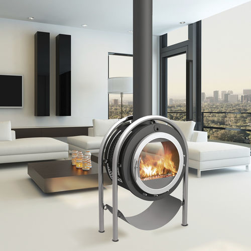 Chimenea de leña - OULA - ATELIERS FRANCE TURBO - contemporánea