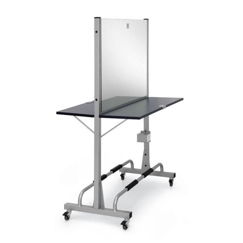 Tocador contemporáneo - ROLLER II - Nelson Mobilier - laminado / de vidrio / de acero inoxidable