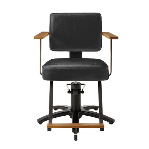 Sillón de peluquería contemporáneo - A1201 - TAKARA BELMONT - de cuero / de madera / con bomba hidráulica