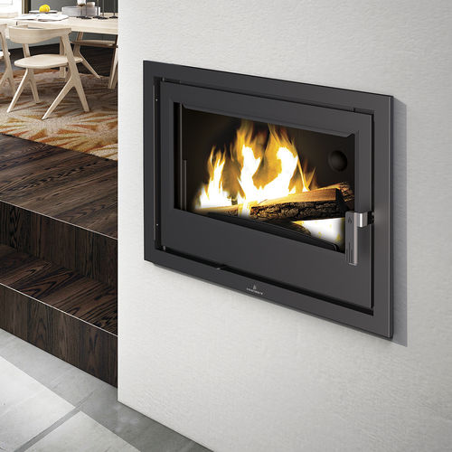 Chimenea caldera insertable de 1 cara - HYDROBRONPI-80E - Bronpi - de leña / de acero / de hierro fundido