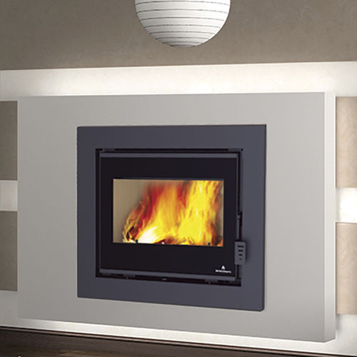 Chimenea insertable de leña - FLORIDA-VISIÓN - Bronpi - de acero / de convección forzada / contemporánea