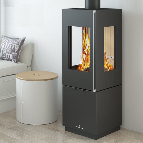 Estufa de leña - BOMBAY 3C - Bronpi - 5 kW...10 kW / independiente / de 3 caras