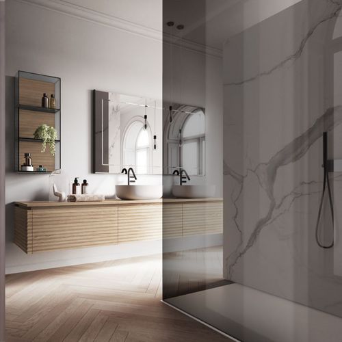 Mueble de baño contemporáneo - DOLCEVITA - IDEAGROUP - de roble / de