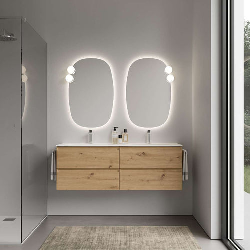 Mueble de lavabo suspendido - 10 LOGIC - IDEAGROUP - de polímero / contemporáneo / sin puerta