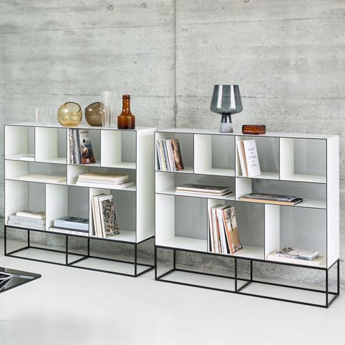 Estantería contemporánea - 52 BOX - Wogg - de madera lacada / de metal