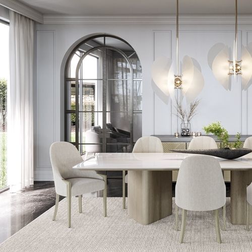 Silla de comedor contemporánea - RUMBA 410 - Adriana Hoyos - de interior / de tejido / con base de madera